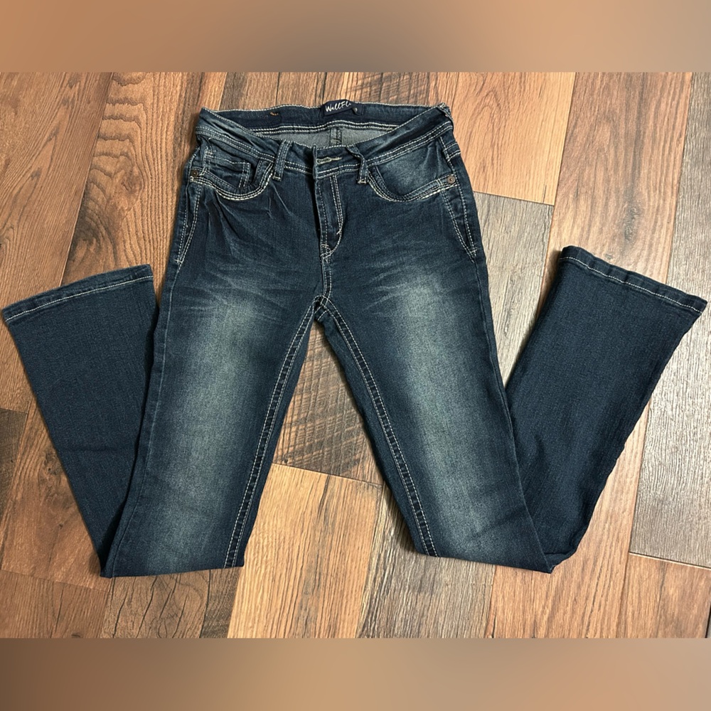 WALLFLOWER Blue Denim Women's Jeans, Stretch/Flare, Sz3